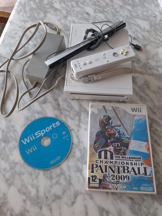 Consola Nintendo Wii + Wii Sports + Paintball 2009