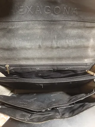 Regalo Maletín Piel Hexagona Negro