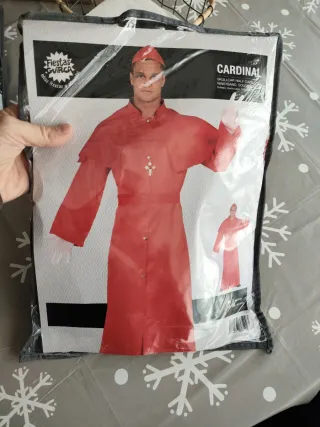 Disfraz Cardinal Fiestas Guirca Talla XL