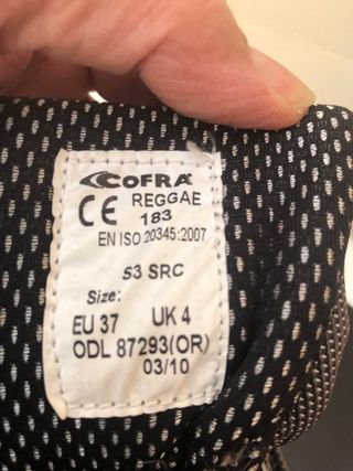 Botas seguridad EPIS T.37-38 (1 uso)