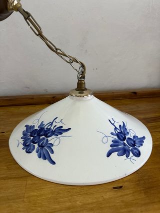 Lámpara colgante barro pintada mano