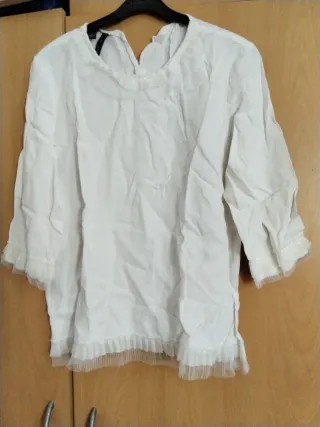 Blusa blanca mujer talla M