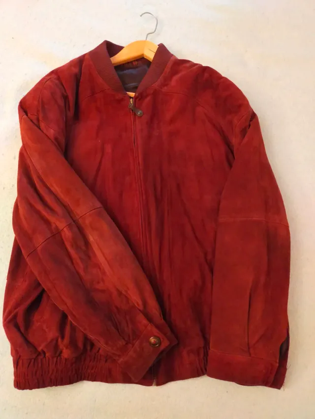 Chaqueta de ante hombre talla grande