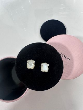 Pendientes Oso Tous Plata y Nácar
