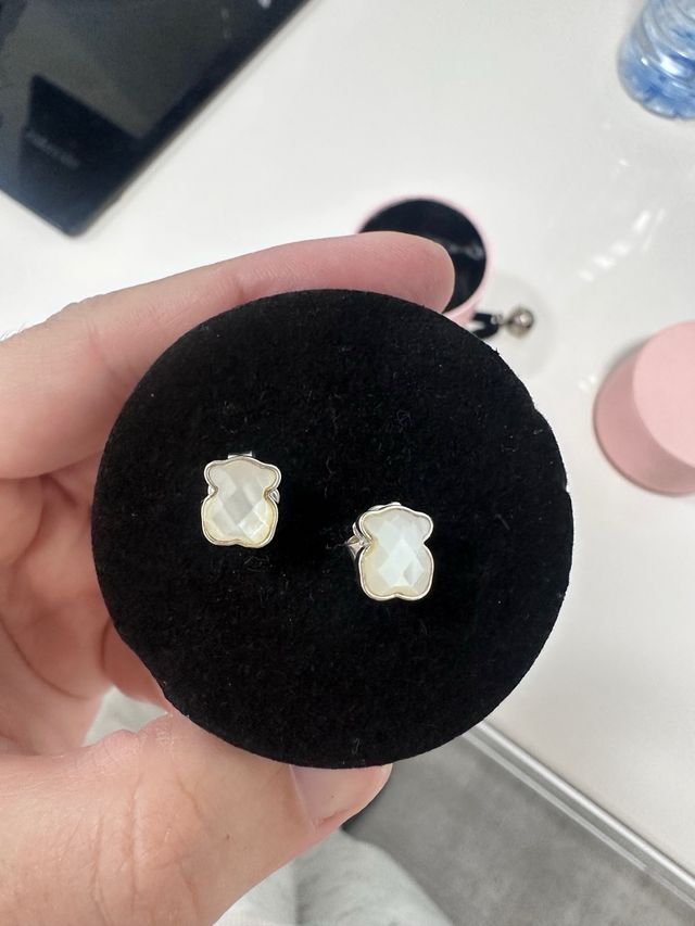 Pendientes Oso Tous Plata y Nácar