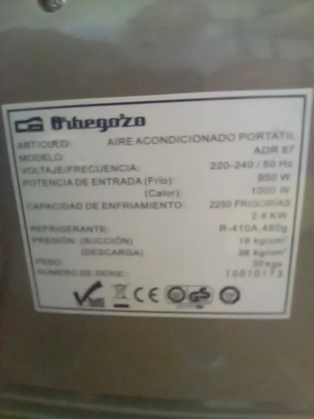 Aire acondicionado Portátil con Bomba Calefacción
