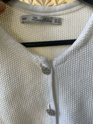 Zara Cárdigan Blanco