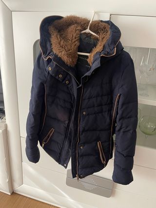 Chaqueta de plumas Zara azul