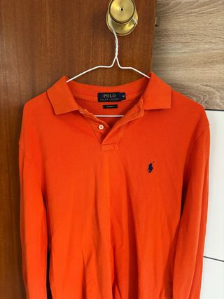 Polo Ralph Lauren Manga Larga Naranja Talla M