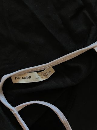 Camiseta tirantes negra Pull&Bear