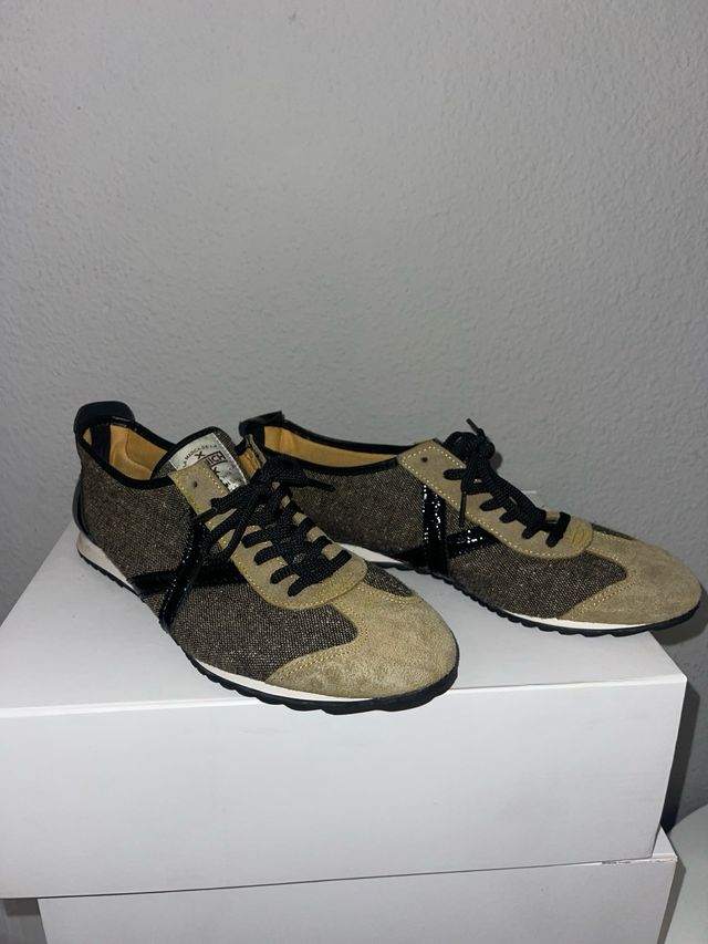 Zapatillas Munich Beige y Marrón