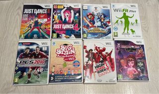 Lote Wii con 8 juegos y accesorios