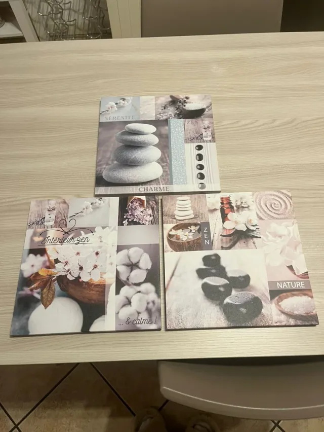 Set 3 Quadri Zen Serenité Charme Nature