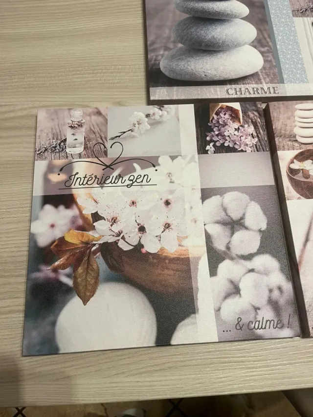 Set 3 Quadri Zen Serenité Charme Nature