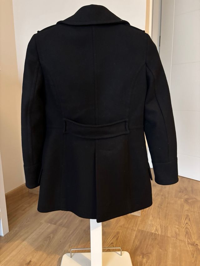 Chaquetón de vestir negro mujer