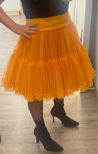 Falda Koker Tul Naranja Talla Única