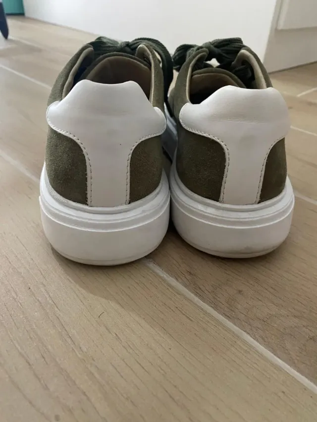 Zapatillas ante verde Elisa & Eduardo Rivera T.38