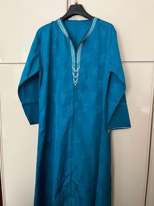 Caftano blu petrolio