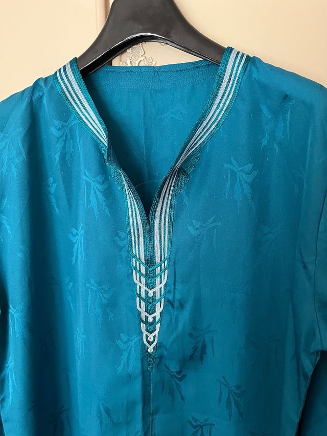 Caftano blu petrolio