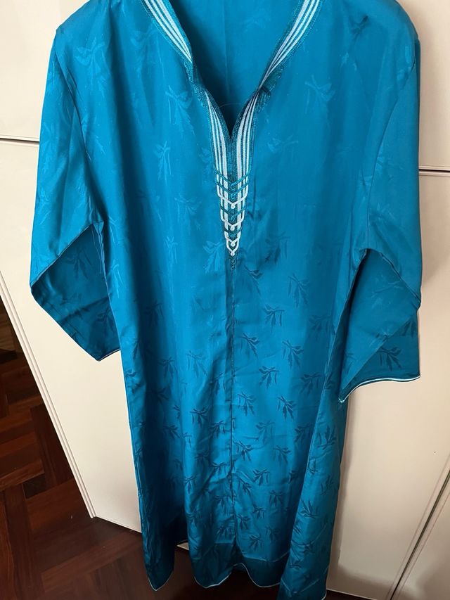 Caftano blu petrolio