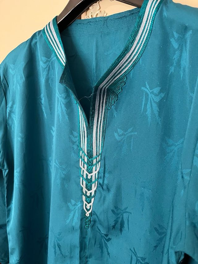 Caftano blu petrolio