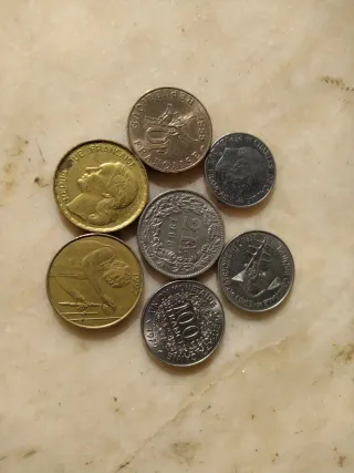 Lotto di 7 monete francesi