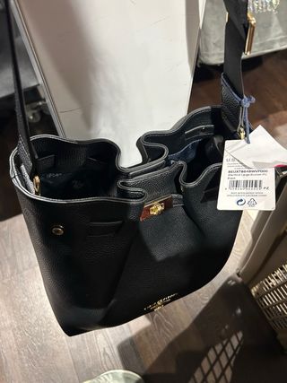 Bolso Cubo Grande Ralph Lauren Negro PU