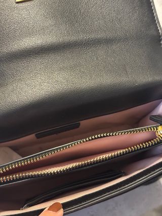 Borsa Liu Jo tracolla nera con logo oro
