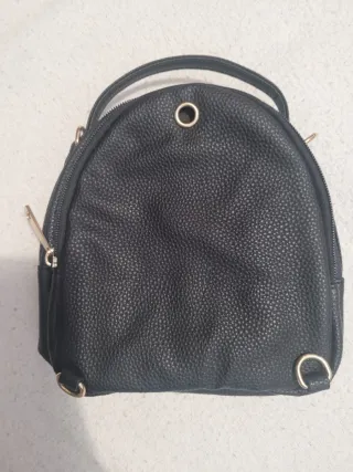 Bolso/Mochila Negra Piel Sintética