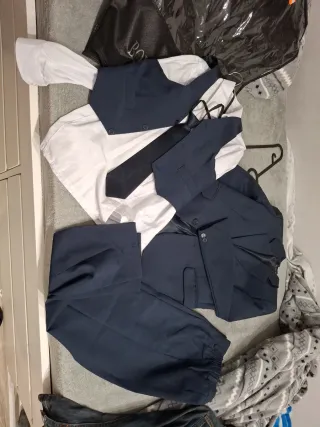 Traje de chaqueta infantil azul talla 12