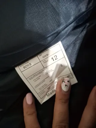 Traje de chaqueta infantil azul talla 12