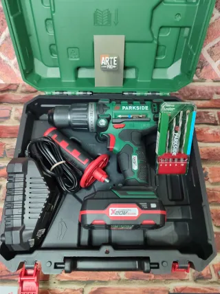 Taladro Parkside 20V con batería y cargador