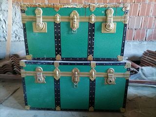 Bauli da viaggio vintage verdi