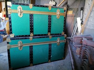 Bauli da viaggio vintage verdi