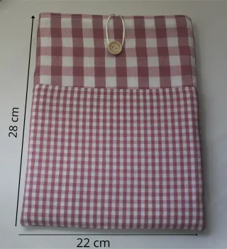 Funda para libro a cuadros Vichy.