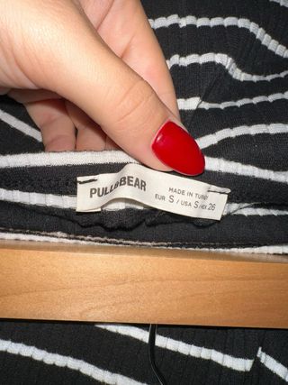 Vestido largo Pull&Bear rayas blanco y negro