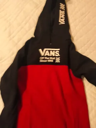 Sudadera Vans Roja y Negra niño sobre 12 años