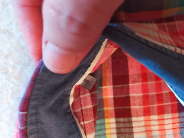 Camisa de hombre talla 8 a cuadros manga corta