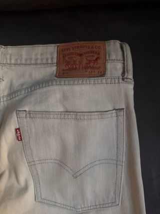 Pantalón Levi's Hombre 513 Beige Talla 32x34
