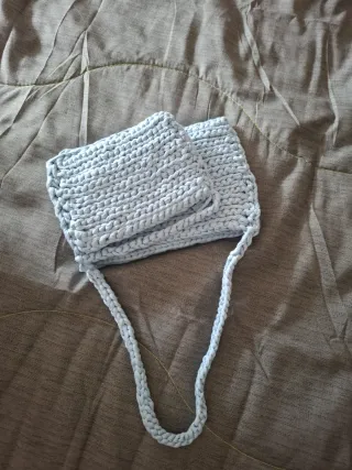 Set 2 Borsette Uncinetto Azzurre