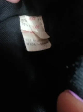 Falda negra botones talla 46