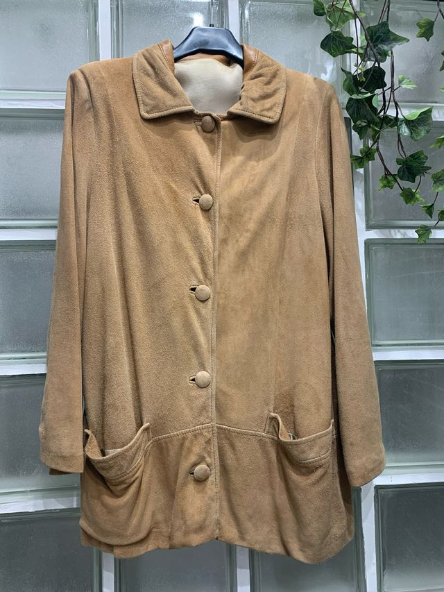 Chaqueta ante beige/marrón