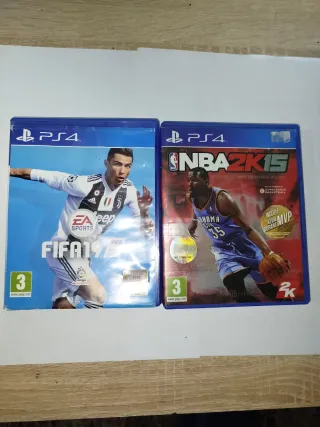 2 Juegos PS4 FIFA 19 y NBA 2K15