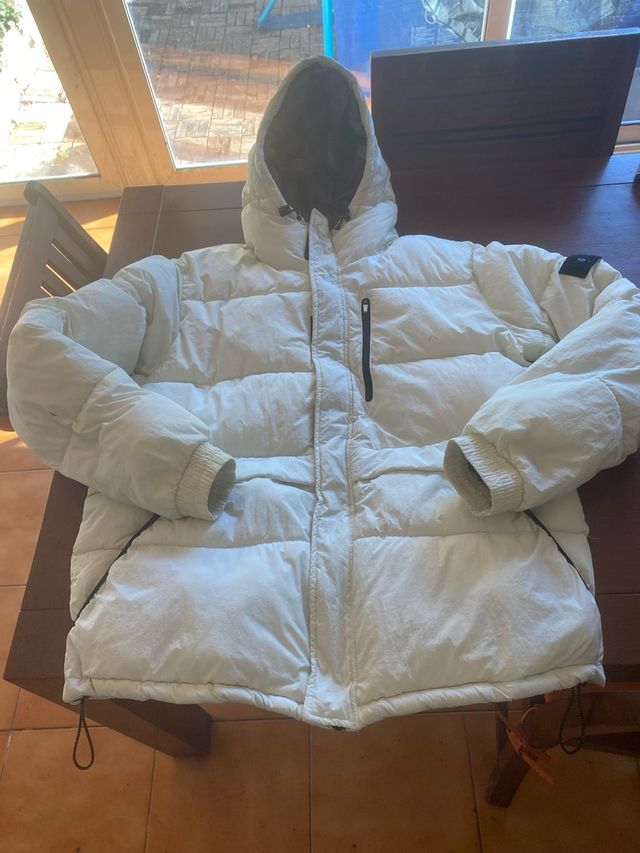Chaqueta Invierno Blanca XL Bershka