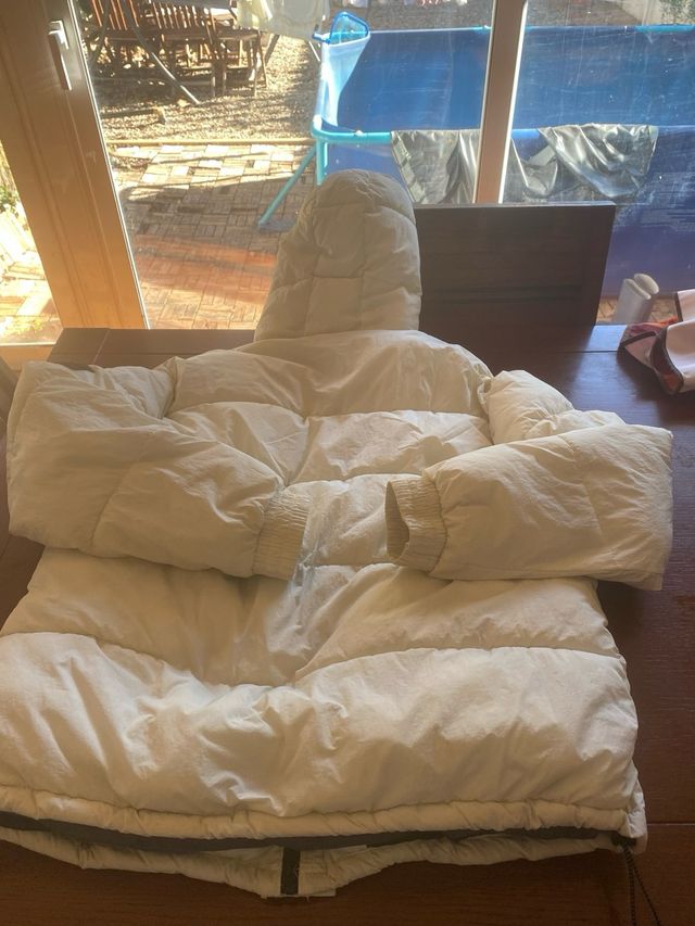 Chaqueta Invierno Blanca XL Bershka