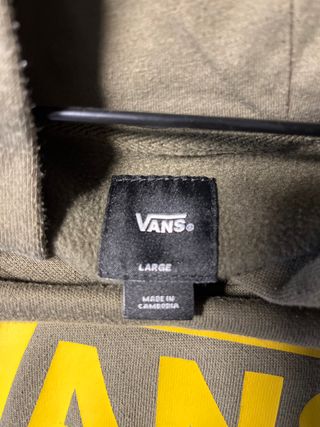 Sudadera Vans Talla L Verde y Amarilla