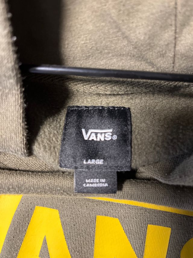 Sudadera Vans Talla L Verde y Amarilla