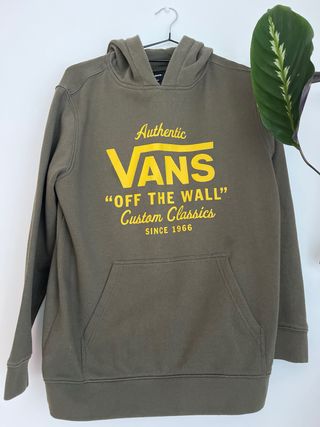 Sudadera Vans Talla L Verde y Amarilla
