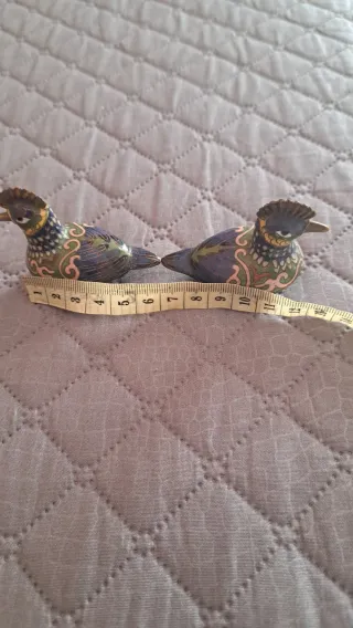 Coppia uccelli ceramica vintage