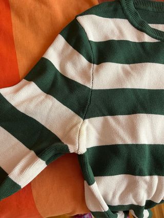 Jersey Zara rayas verde y blanco